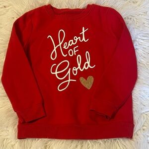 Girl’s Red Heart of Gold Sweatshirt